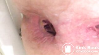 Pissing and shitting in toilet