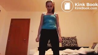 masturbating, shitting, anal dildo