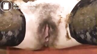 ScatGirl shit and piss dildo play