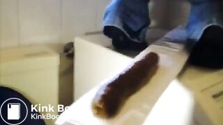 tight asshole release long hard turd