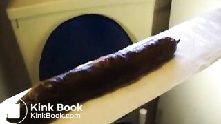 tight asshole release long hard turd