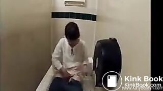 dark haired woman poops