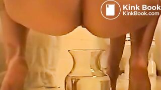 shitting into water bowl