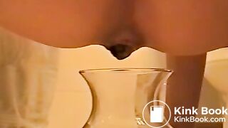 shitting into water bowl