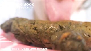 Scat Slut Licks Long Turd