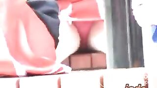 japaneese cheerleaders poop outdoors