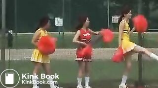 japaneese cheerleaders poop outdoors