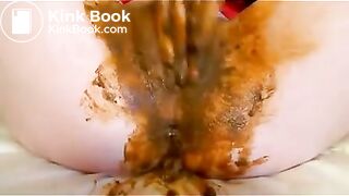 shitty dildo masturbate in both holes