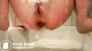 sexy girl shits and pees in water