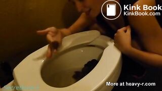Eating Shit From Toilet Bowl