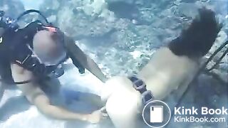 Japanese girl pooping underwater