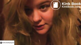 Chubby girl shits