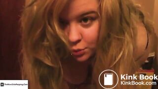 Chubby girl shits