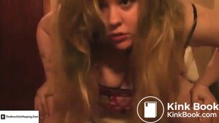 Chubby girl shits
