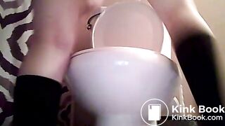 Constipated Schoolgirl Shitting