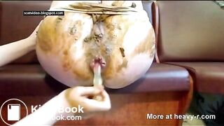 Shitty Scat Enema With Messy Anal Fist
