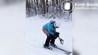 Amateur skiing and pooping