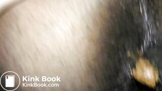 Shit eating bbw ebony scat black dirty ass