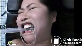 drinking her own enema directly from asshole