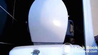 overhead-sideview toilet