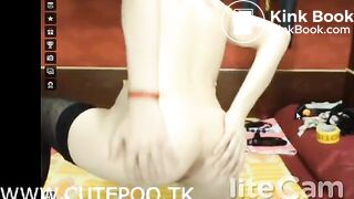 Girl with glasses pooping and eating shit on cam