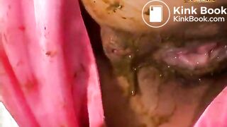 Liquid poop in her mouth 76222438913
