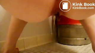 teen shits in bathroom