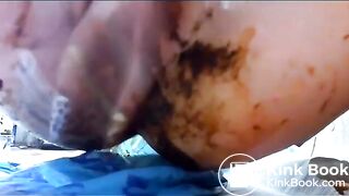 Scat smearing beautiful babe
