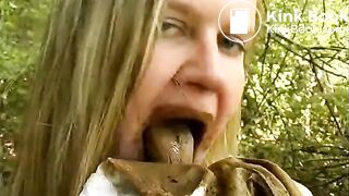 Girl pooping in her shorts -