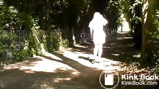 Girl pooping in her shorts -