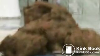 Beautiful girl shitting