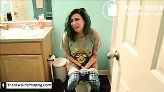 girl pooping and farting