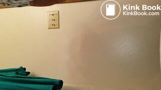 Michelle close up doing a smaller poo