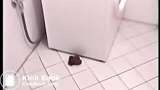 Pregnant girl pooping
