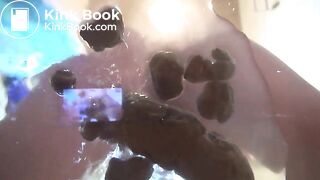 Shitting over glass panel