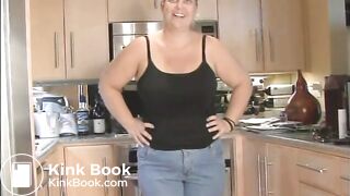 Slut with fat ass shits from special chair