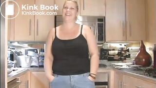 Slut with fat ass shits from special chair