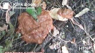 Woman shitting in the bushes - Pooping and pissing girls Poo