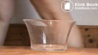 bbw shit in a glass bowl