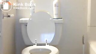Black Girl Home Toilet Poop