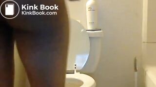 Black Girl Home Toilet Poop