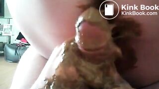 wet shit on his cock