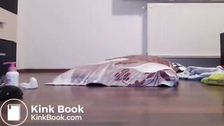 College girl riding long dirty dildo