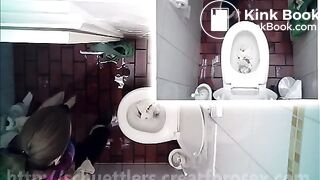 Webcam in the toilet and pooping woman