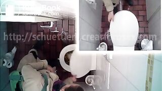 Webcam in the toilet and pooping woman