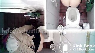 Webcam in the toilet and pooping woman