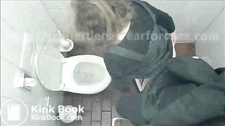 woman pooping accident