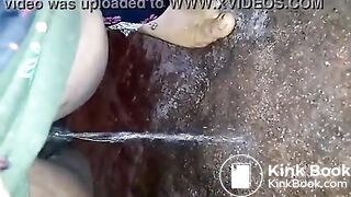 woman Indian  spying shitting and pissing