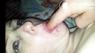Redhead suck a shitty finger