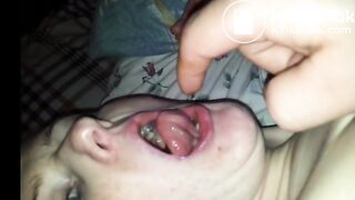 Redhead suck a shitty finger